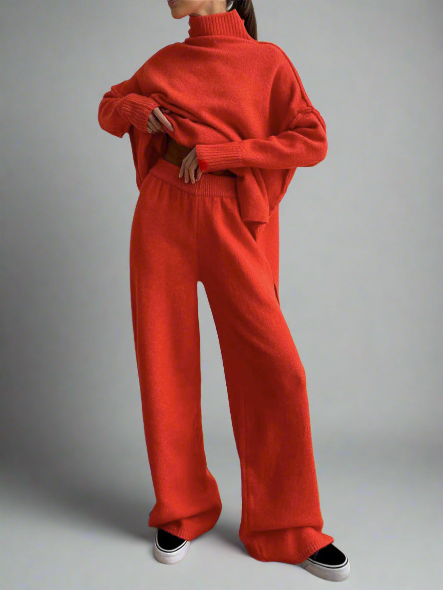 Amelia | Soft Knit Turtleneck Lounge Set