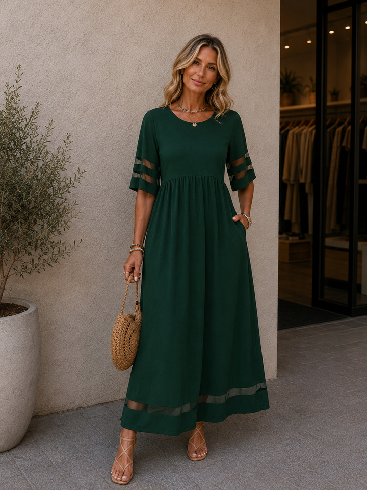 Aubrey™ – Flattering Tummy-Smoothing Midi Dress