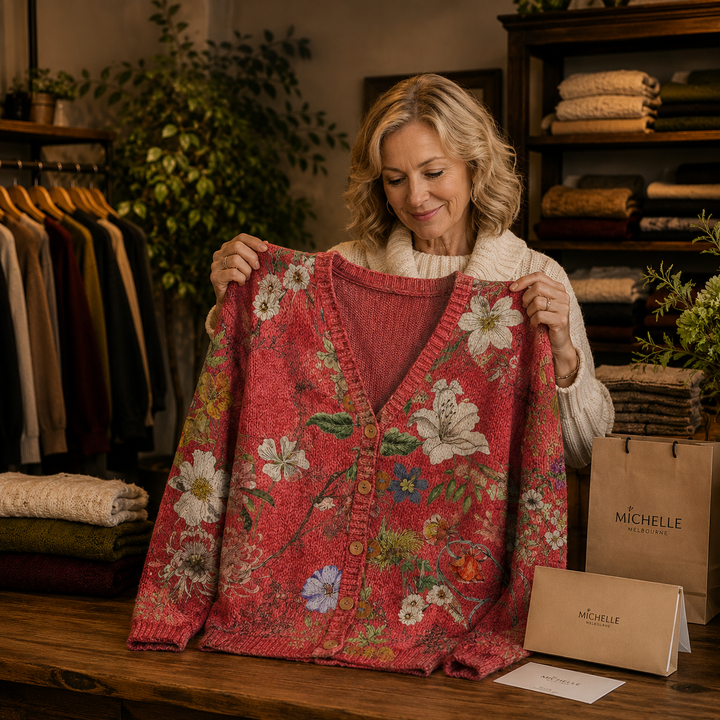 Chloe | Vintage Floral Cardigan Sweater