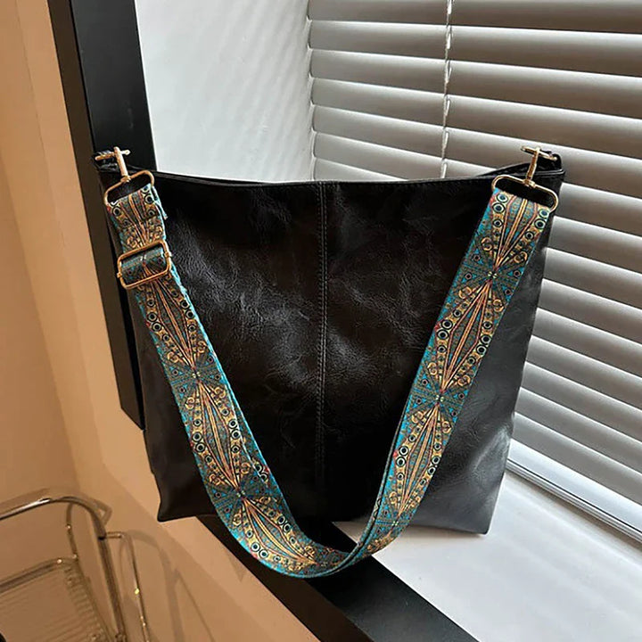 Women's Vintage Bucket Shoulder Bag – PU Leather